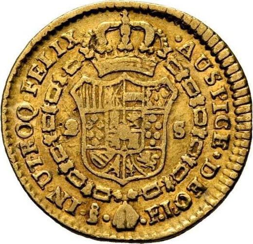 Реверс монеты - 2 эскудо 1813 года So FJ - цена золотой монеты - Чили, Фердинанд VII
