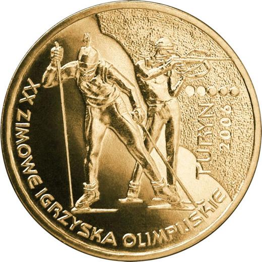 Reverse 2 Zlote 2006 MW RK "XXth Olympic Winter Games - Turin 2006" -  Coin Value - Poland, III Republic after denomination