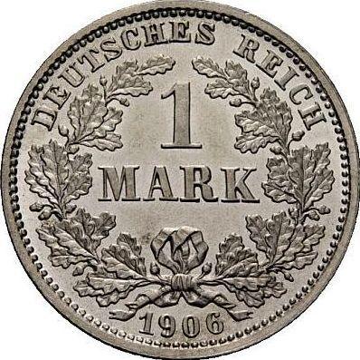 Аверс монеты - 1 марка 1906 года D "Тип 1891-1916" - цена серебряной монеты - Германия, Германская Империя