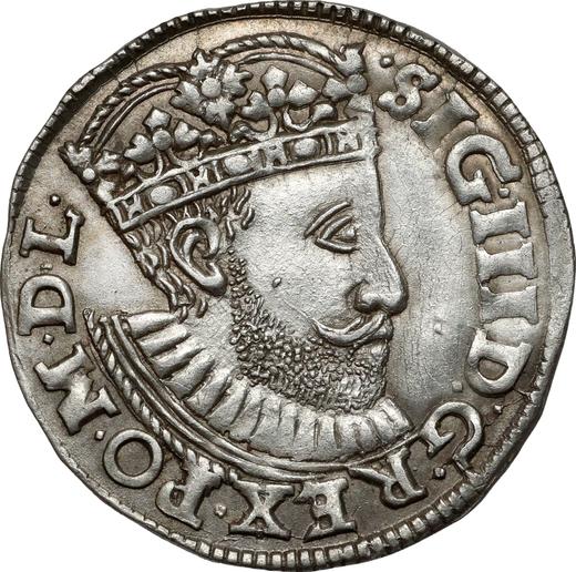 Аверс монеты - Трояк (3 гроша) 1589 года ID "Познаньский монетный двор" - цена серебряной монеты - Польша, Сигизмунд III Ваза