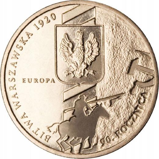 Reverso 2 eslotis 2010 MW "75 aniversario de la batalla de Varsovia" - valor de la moneda  - Polonia, República moderna