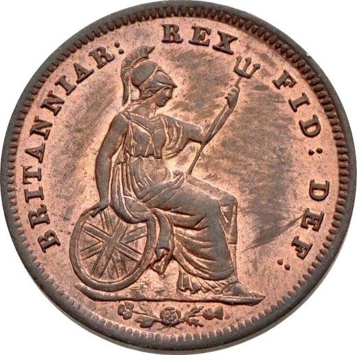Реверс монеты - 1/3 фартинга 1835 года - цена  монеты - Великобритания, Вильгельм IV