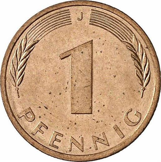 Аверс монеты - 1 пфенниг 1977 года J - цена  монеты - Германия, ФРГ