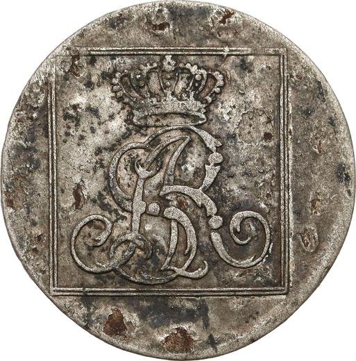 Аверс монеты - Сребреник (1 грош) 1781 года EB - цена серебряной монеты - Польша, Станислав II Август