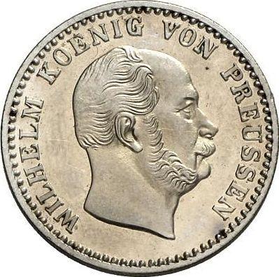 Аверс монеты - 2 1/2 серебряных гроша 1864 года A - цена серебряной монеты - Пруссия, Вильгельм I