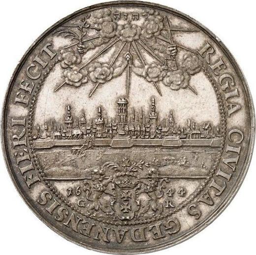 Reverso Donación 10 ducados 1644 GR "Gdańsk" Plata - valor de la moneda de plata - Polonia, Vladislao IV