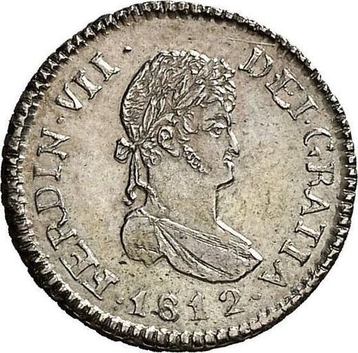 Аверс монеты - 1/2 реала 1812 года C SF - цена серебряной монеты - Испания, Фердинанд VII