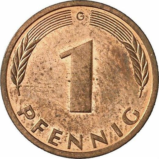 Аверс монеты - 1 пфенниг 1992 года G - цена  монеты - Германия, ФРГ