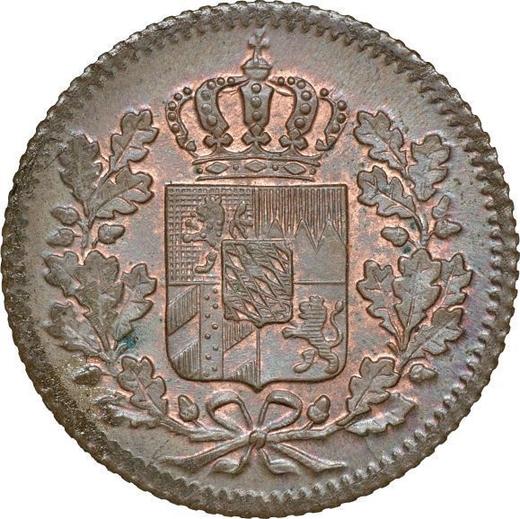 Аверс монеты - 1 пфенниг 1852 года - цена  монеты - Бавария, Максимилиан II