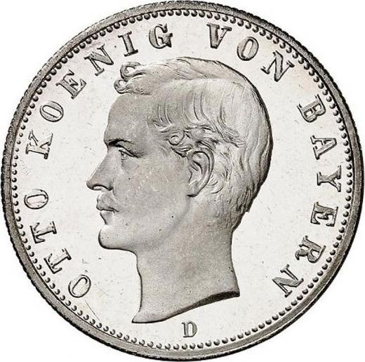 Anverso 2 marcos 1905 D "Bavaria" - valor de la moneda de plata - Alemania, Imperio alemán