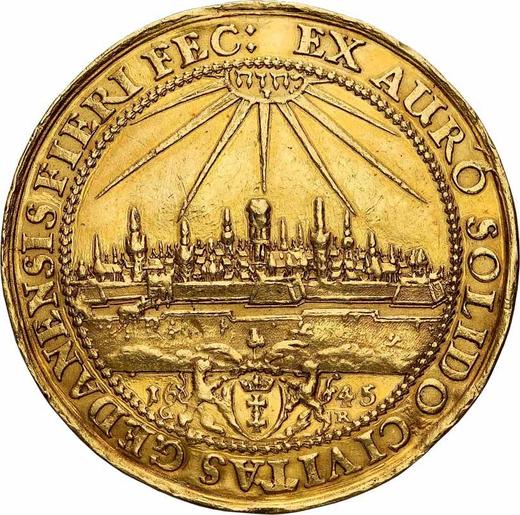 Reverso Donación 4 ducados 1645 GR "Gdańsk" CNG 257 - valor de la moneda de oro - Polonia, Vladislao IV