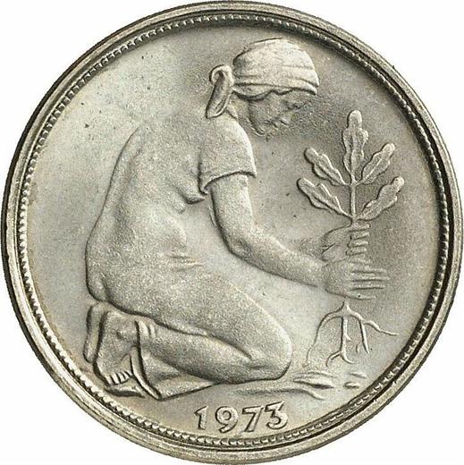 Reverso 50 Pfennige 1973 F - valor de la moneda  - Alemania, RFA