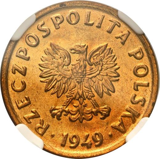 Anverso 5 groszy 1949 Bronce - valor de la moneda  - Polonia, República Popular
