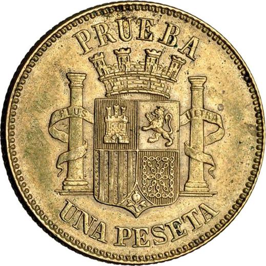 Anverso Prueba 1 peseta 1934 Latón - valor de la moneda  - España, II República