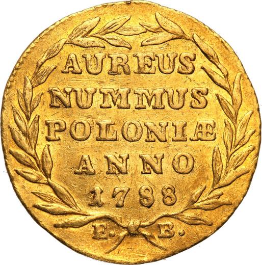 Reverso Ducado 1788 EB - valor de la moneda de oro - Polonia, Estanislao II Poniatowski