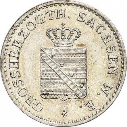 Awers monety - 1 silbergroschen 1840 A - cena srebrnej monety - Saksonia-Weimar-Eisenach, Karol Fryderyk