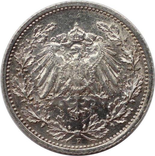 Rewers monety - 1/2 marki 1915 F "Typ 1905-1919" - cena srebrnej monety - Niemcy, Cesarstwo Niemieckie