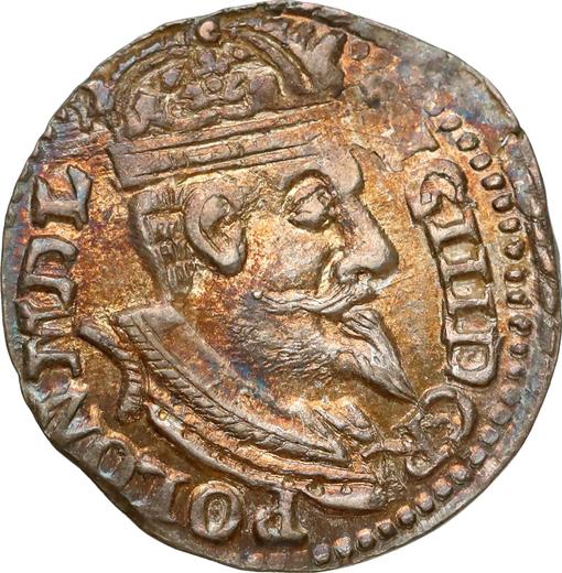 Аверс монеты - Трояк (3 гроша) 1600 года IF I "Олькушский монетный двор" - цена серебряной монеты - Польша, Сигизмунд III Ваза