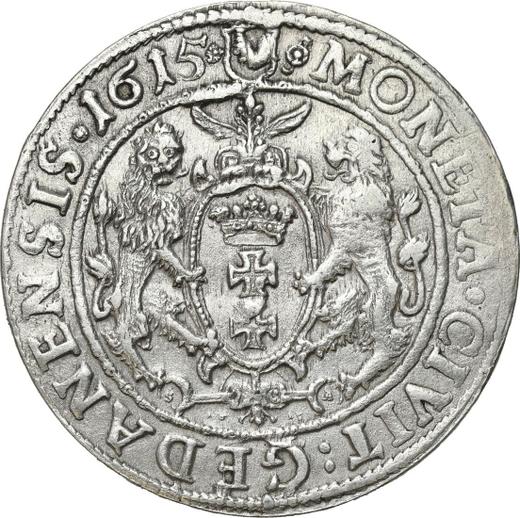 Реверс монеты - Орт (18 грошей) 1615 года SA "Гданьск" - цена серебряной монеты - Польша, Сигизмунд III Ваза
