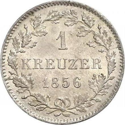Реверс монеты - 1 крейцер 1856 года - цена серебряной монеты - Вюртемберг, Вильгельм I