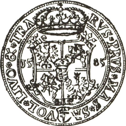 Rewers monety - Talar 1585 "Litwa" - cena srebrnej monety - Polska, Stefan Batory