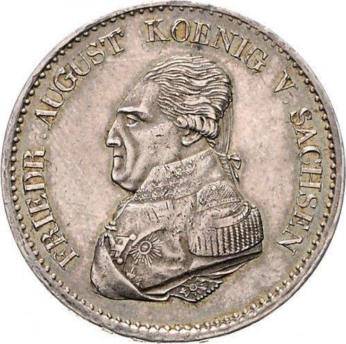Awers monety - 2/3 talara 1822 G.S. - cena srebrnej monety - Saksonia, Fryderyk August I