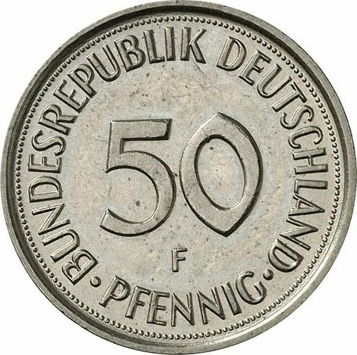 Аверс монеты - 50 пфеннигов 1990 года F - цена  монеты - Германия, ФРГ
