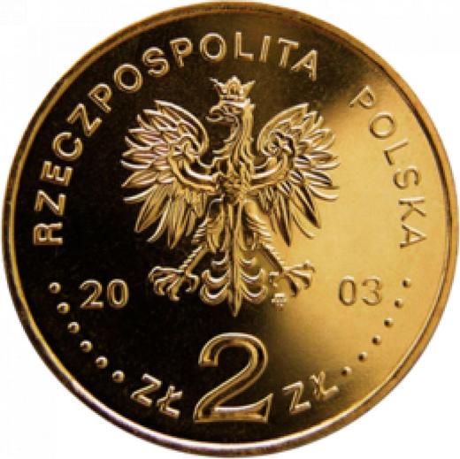 Аверс монеты - 2 злотых 2003 года MW NR "150 лет нефтяной и газовой промышленности" - цена  монеты - Польша, III Республика после деноминации