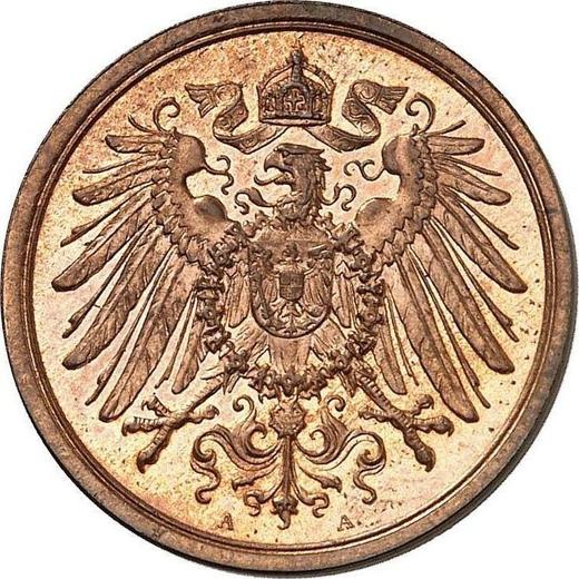 Реверс монеты - 2 пфеннига 1908 года A "Тип 1904-1916" - цена  монеты - Германия, Германская Империя