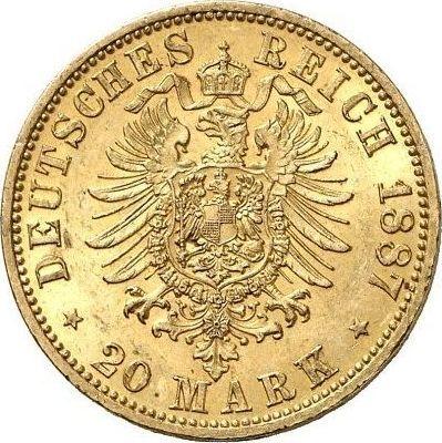 Reverse 20 Mark 1887 A "Prussia" - Germany, German Empire