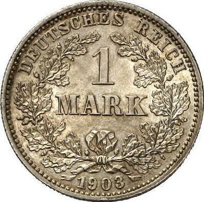 Аверс монеты - 1 марка 1903 года J "Тип 1891-1916" - цена серебряной монеты - Германия, Германская Империя