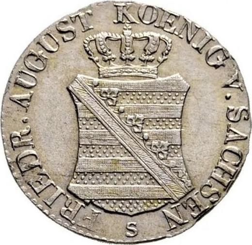 Anverso 1/24 tálero 1826 S - valor de la moneda de plata - Sajonia, Federico Augusto I