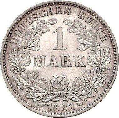 Anverso 1 marco 1881 E "Tipo 1873-1887" - valor de la moneda de plata - Alemania, Imperio alemán