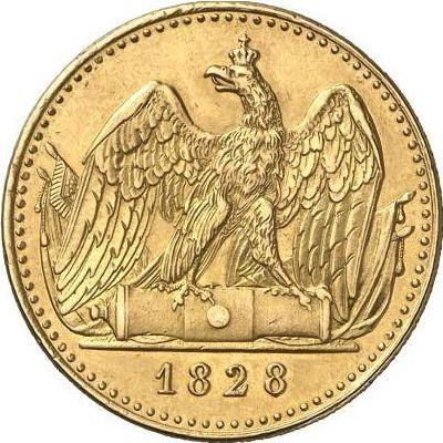 Rewers monety - Podwójny Friedrichs d'or 1828 A - cena złotej monety - Prusy, Fryderyk Wilhelm III