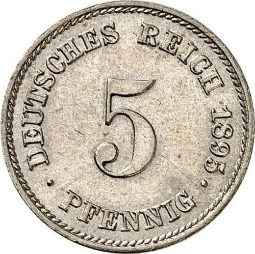 Anverso 5 Pfennige 1895 E "Tipo 1890-1915" - valor de la moneda  - Alemania, Imperio alemán