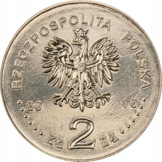 Аверс монеты - 2 злотых 2010 года MW NR "Кшиштоф Комеда" - цена  монеты - Польша, III Республика после деноминации