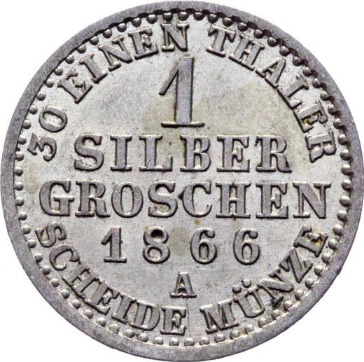 Rewers monety - 1 silbergroschen 1866 A - cena srebrnej monety - Prusy, Wilhelm I