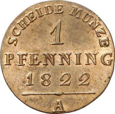 Reverso 1 Pfennig 1822 A - valor de la moneda  - Prusia, Federico Guillermo III