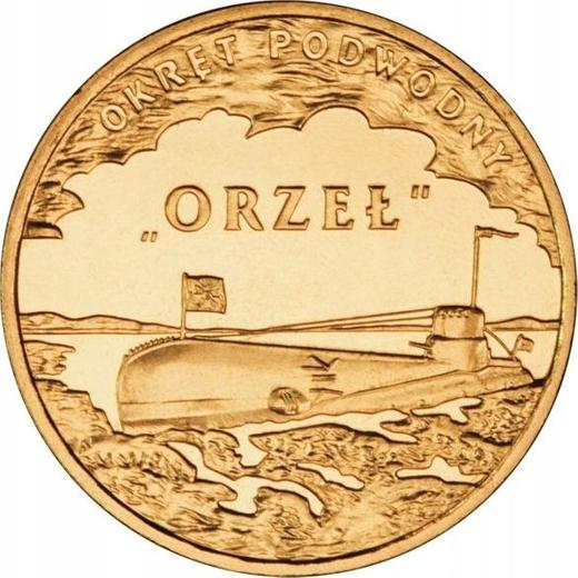Reverso 2 eslotis 2012 MW AN "Submarino "Orzeł"" - valor de la moneda  - Polonia, República moderna