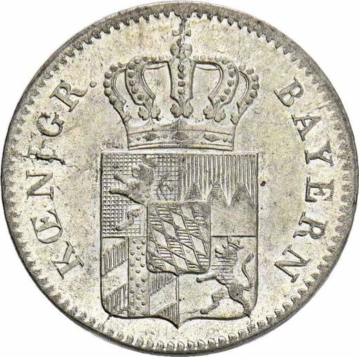 Аверс монеты - 3 крейцера 1843 года - цена серебряной монеты - Бавария, Людвиг I