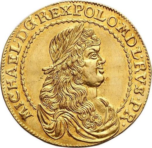 Аверс монеты - 2 дуката без года (1669-1673) "Торунь" - цена золотой монеты - Польша, Михаил Корибут