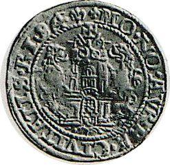 Rewers monety - Dukat 1594 "Ryga" - cena złotej monety - Polska, Zygmunt III