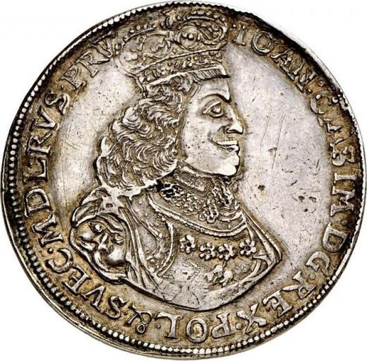 Аверс монеты - Талер 1651 года WVE "Эльблонг" - цена серебряной монеты - Польша, Ян II Казимир