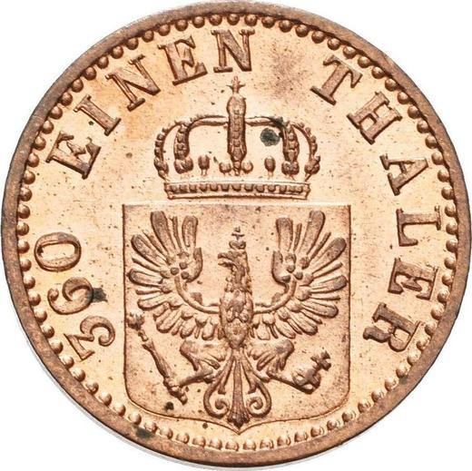 Аверс монеты - 1 пфенниг 1869 года A - цена  монеты - Пруссия, Вильгельм I