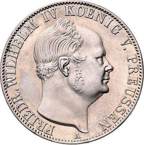 Anverso Tálero 1855 A "Minero" - valor de la moneda de plata - Prusia, Federico Guillermo IV