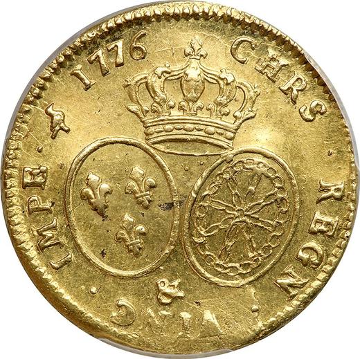 Reverse Double Louis d'Or 1776 & Aix-en-Provence - France, Louis XVI