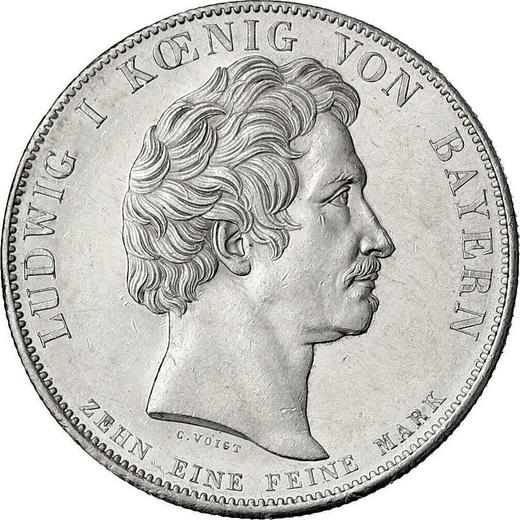 Anverso Tálero 1828 "Familia real" - valor de la moneda de plata - Baviera, Luis I