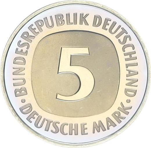 Anverso 5 marcos 1983 G - valor de la moneda  - Alemania, RFA