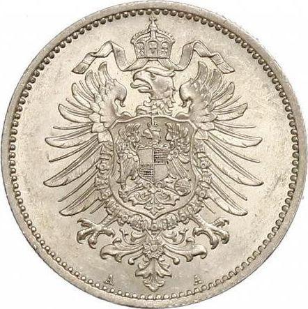 Reverso 1 marco 1881 A "Tipo 1873-1887" - valor de la moneda de plata - Alemania, Imperio alemán