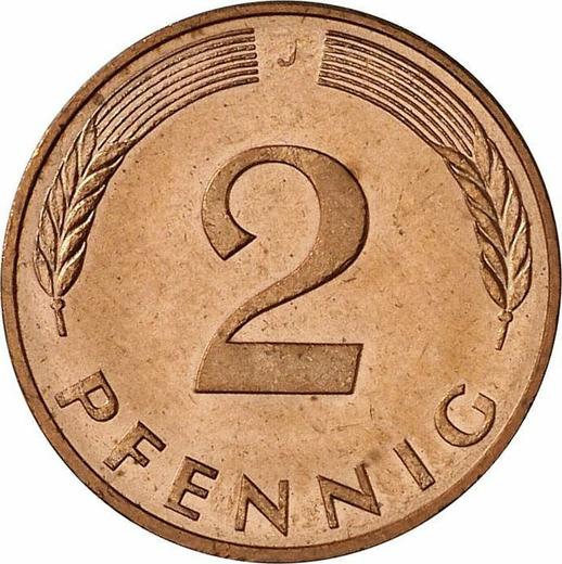 Аверс монеты - 2 пфеннига 1985 года J - цена  монеты - Германия, ФРГ